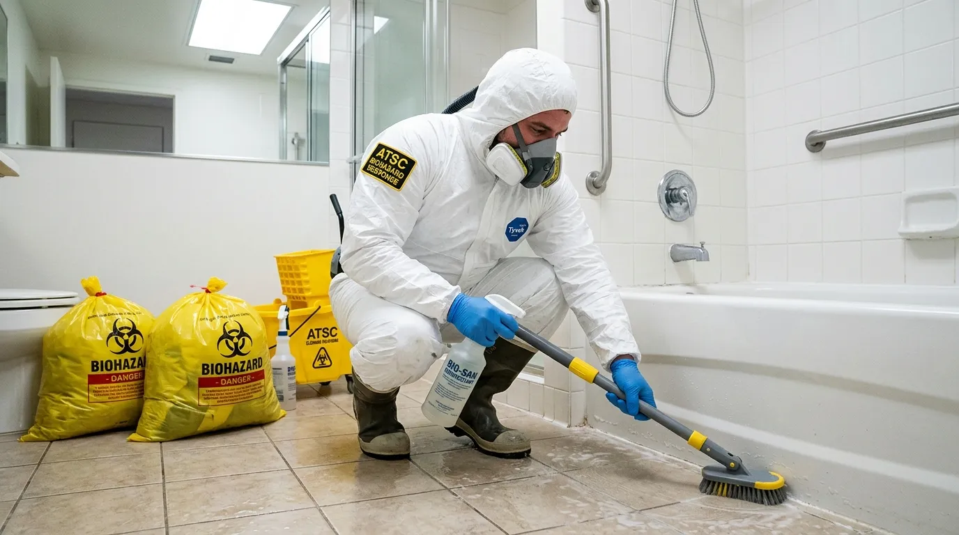 Decontamination equipment deployed for Blood Cleanup in Charter Oak